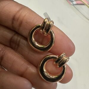 ASOS Gold and Black Circular Earrings